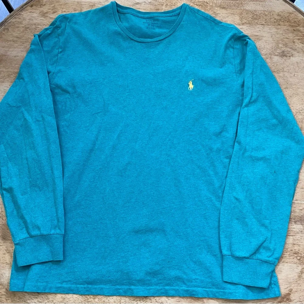 Polo by Ralph‎ Lauren Men’s XL Teal Green 100% Cotton Long Sleeve Tee